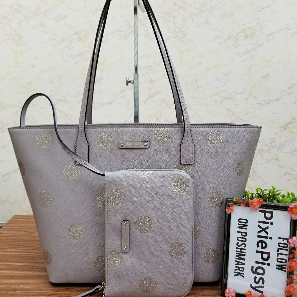 Kate Spade Harmony Haven Polka Dot Glitter Bag Set - Picture 2 of 8